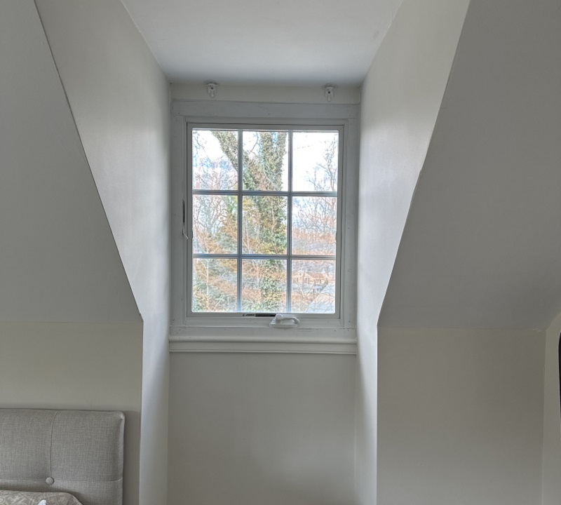 Interior view of an Andersen 400 Series single casement installed by Window Solutions Plus in Scarsdale, NY